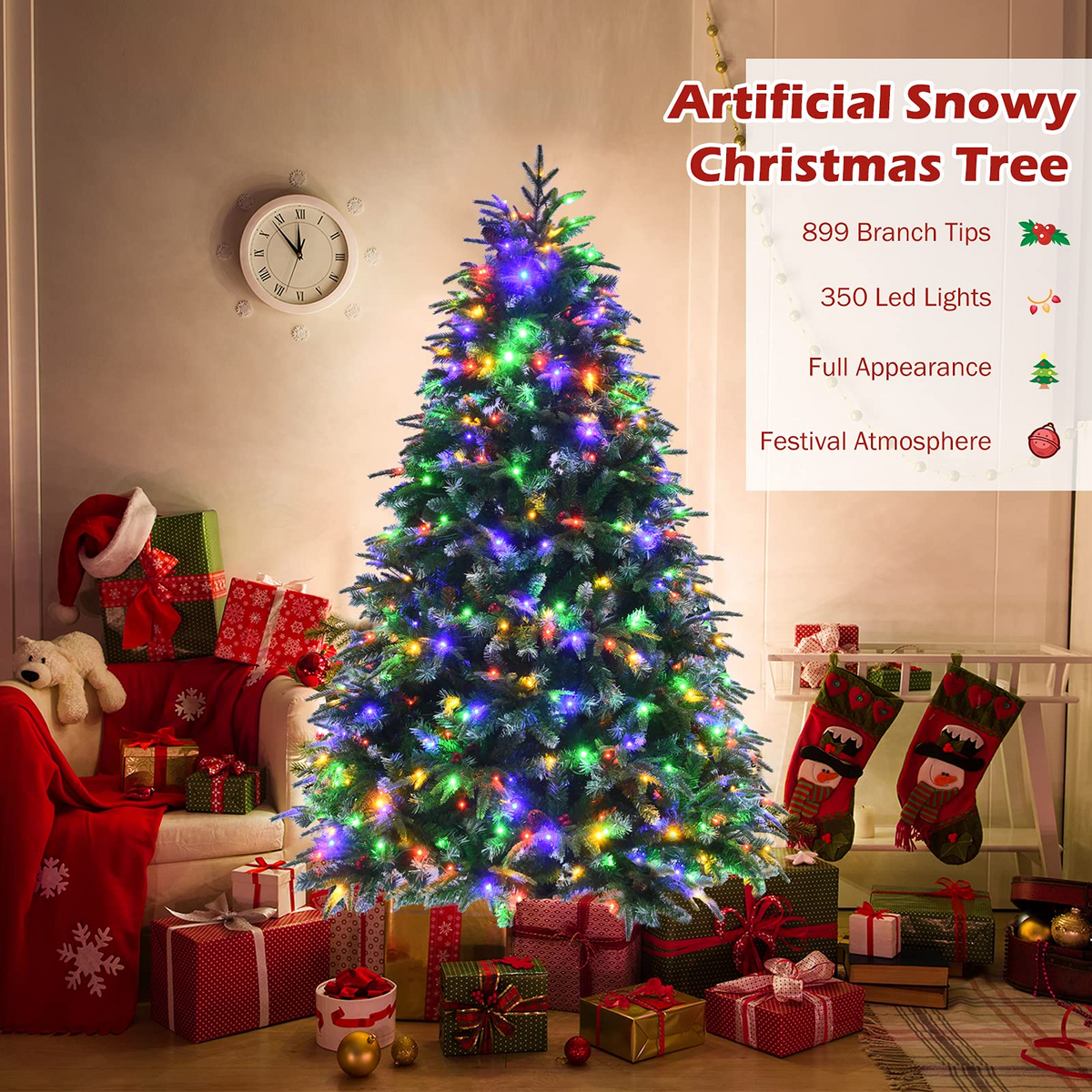 Lucktree 5 ft / 6 FT Pre-Lit Artificial Christmas Tree - LucktreeUS