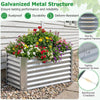 Lucktree 4 x 2 x 2 FT Galvanized Raised Garden Bed (1/2)