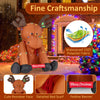Lucktree 8.5 FT Tall Multi-Color Lighted Xmas Inflatable Reindeer Sitting on The Ground