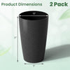 Lucktree 21” Tall Round Tapered All Weather Flower Pots Set of 2