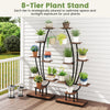 Lucktree Plant Stand Indoor  8-Tier 62" Tall Corner Metal Plant Shelf for Multiple Plants