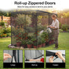 Lucktree Garden Crop Cage | 10 x 6.5 x 6.5 ft Plant Netting Cover w/Zipper Doors
