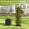 Lucktree Raised Garden Bed Planter Box with Trellis