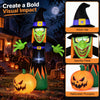 Lucktree 8 FT Halloween Inflatable Witch & Pumpkin with Built-in LED Lights