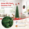 Lucktree 5ft / 6ft / 7ft / 8ft Artificial Skinny Xmas Tree with Quick Shape Technology