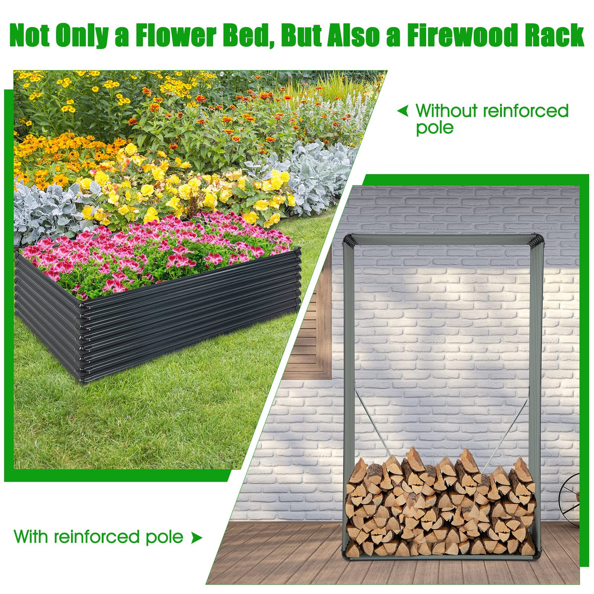 Lucktree Galvanized Raised Garden Bed