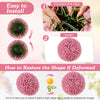 Lucktree 17.5 Inch Topiary Balls Artificial Outdoor Set of 2, Faux Pink Eucalyptus Decorative Balls