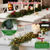 9 FT Pre-lit Artificial Cypress Christmas Garland with 50 Warm White LED Lights and 130 Branch Tips