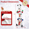 Lucktree 5.6 FT Lighted Christmas Stacked Snowmen Decoration