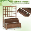 Lucktree Raised Garden Bed with Legs and Trellis