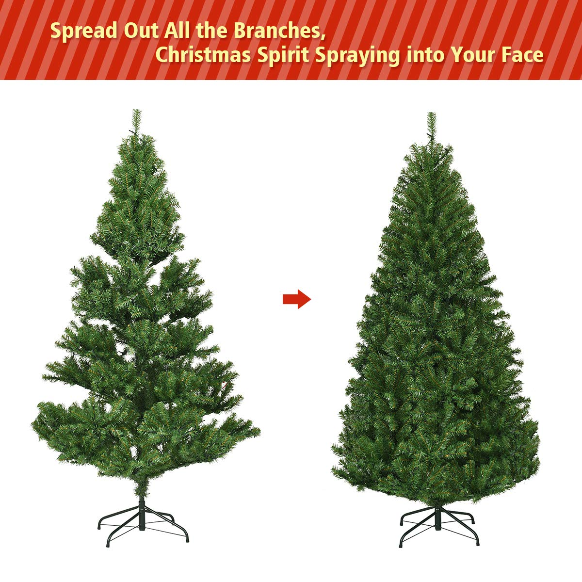 Lucktree 5FT Pre-Lit Artificial Christmas Tree - LucktreeUS