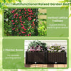 Lucktree Raised Garden Bed with Lattice Trellis Self-Watering Planter Box（32"LX16"WX50"H）