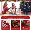 Lighted Gift Boxes Christmas Decoration, Set of 3 White Present Ornament Boxes with 60 LED Lights - LucktreeUS