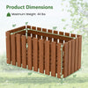 Lucktree Slat Style Planter Box Wood Raised Garden Bed for Growing Vegetables Flowers Herbs