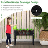 Lucktree Raised Garden Bed, Metal Planter Box with Legs, Drain Hole, Outdoor Indoor Elevated Garden Box