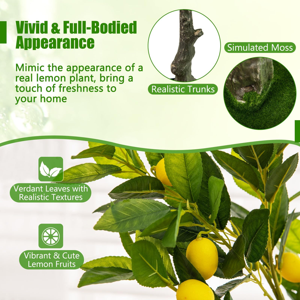 Lucktree Artificial Lemon Tree