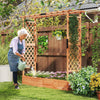 Lucktree Raised Garden Bed with Trellis and Hanging Roof
