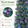 Lucktree 5ft Fiber Optic Pencil Christmas Tree Xmas Full Tree for Home Office Holiday Decor