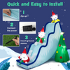 Lucktree Christmas Inflatable Polar Bear Slide Scene Decoration