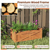 Lucktree Rectangular Garden Bed for Vegetables Flower Herb Fruit