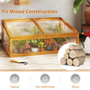 Lucktree Portable Raised Planter Bed Protection with Transparent Flip-top Roof