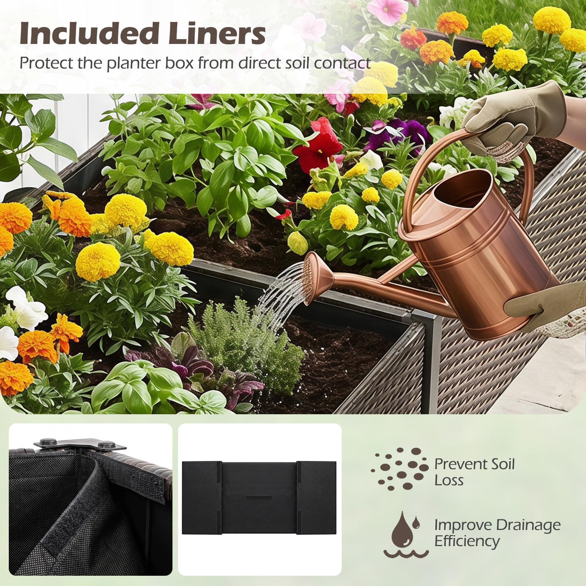 Lucktree 6 x 2 FT Raised Garden Bed with Legs