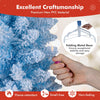 Lucktree 6FT / 7FT Blue Gradient Snow Flocked Christmas Tree with Warm White LED Lights