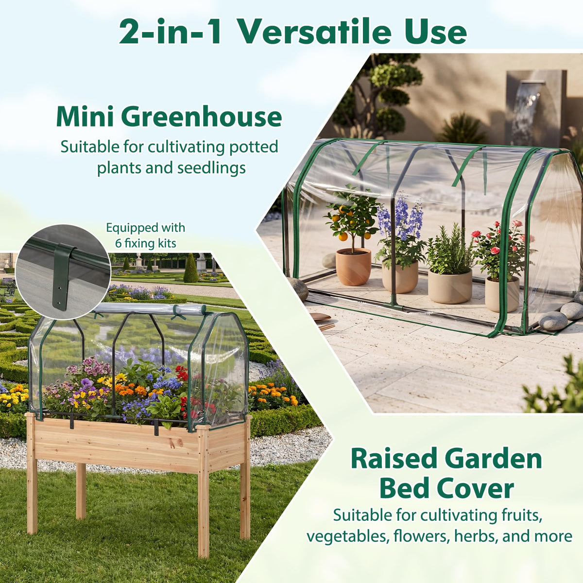 Lucktree 47''x21.5''x24'' Mini Portable Greenhouse