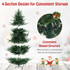 Lucktree 8ft Pre-lit Artificial Christmas Tree with 450 Warm White LED Lights, 1480 Branch Tips