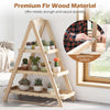Lucktree 3-Tier Plant Stand Indoor | 28.5" Wood Flower Pot Plant Display Shelf