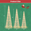 Lucktree Set of 3 Lighted Christmas Cone Trees
