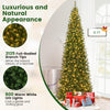 Lucktree 12ft Pre-Lit Artificial Christmas Tree with 360° Quick Power Connector