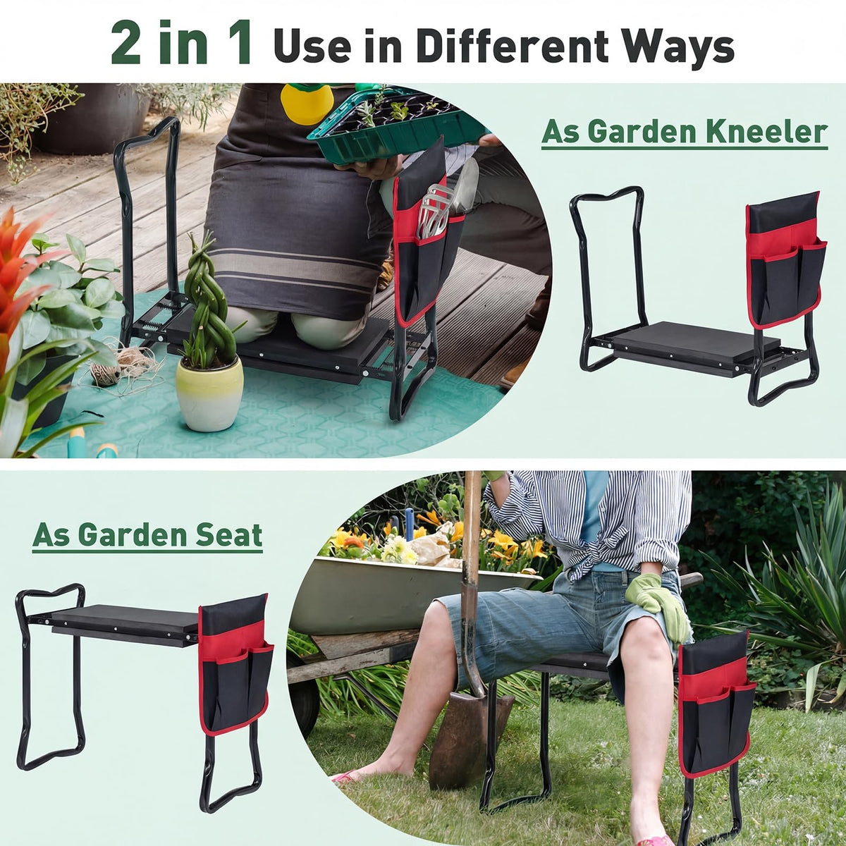 Lucktree Garden Kneeler & Seat Folding Gardening Stool
