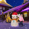 Lucktree 4 FT Lighted Christmas Inflatable Snowman with 360° Rotating Colorful LED Light