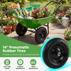 Lucktree Dual-Wheel Garden Cart for Outdoor Yard Lawn Gardening Construction Use