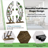 Lucktree 6 Tier Metal Plant Stand Indoor, 61" Half Moon Plant Shelf
