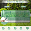 Lucktree 69”x36”x28” Raised Garden Bed with Cover, 16.5 Cu.Ft Galvanized Steel Planter Box Kit