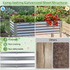 Lucktree Galvanized Raised Garden Bed with Legs Set 1/2 46"x24"x31" Metal Elevated Planter Box