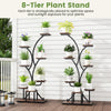 Lucktree Plant Stand Indoor with Grow Lights 8-Tier 58" Tall Corner Metal Plant Shelf