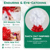 Lucktree 4 FT Pre-Lit Christmas Tree for Entrances, Artificial Potted Santa Hat Xmas Tree with 300 Branch Tips