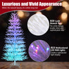 Lucktree 7ft Pre-Lit Artificial Christmas Tree with 923 Multicolored LED RGB Lights