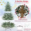 Lucktree 6.5ft / 7.5ft Simulated Artificial Cypress Xmas Tree with Warm-White Fairy LED Lights