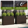 Lucktree 32”x11”x24" Wicker Raised Garden Bed