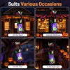 6.2 FT/190 CM Halloween Hanging Inflatable Witch & Black Cat