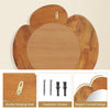 Lucktree Irregular Wall Mirror with Teak Wood Frame