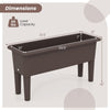 Lucktree Raised Garden Beds Outdoor Set of 2, Self-Watering Planter Box with Detachable Legs & Drainage Hole
