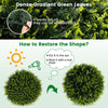 Lucktree 2 PCS 18 Inch Artificial Cedar Topiary Ball, Round Faux Cypress Balls Outdoor, Fake Plant Sphere