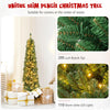 Lucktree Pre-Lit Slim Pencil Christmas Tree Slender Holiday Tree for Home Office Decoration