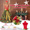 Lucktree 5ft Pre-Lit Dress Form Christmas Tree with Female Mannequin Torso & Scarf