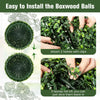 19 Inch Topiary Ball 2 pcs Sun Protective Faux Boxwood Greenery Balls